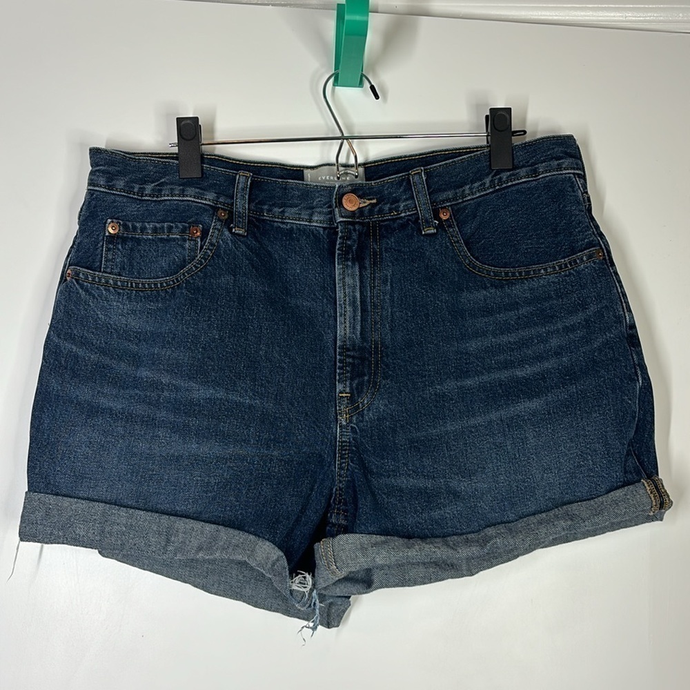 Everlane The denim short organic cotton dark wash shorts size 32